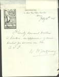 Letter of release from apprenticeship from William Montgomery