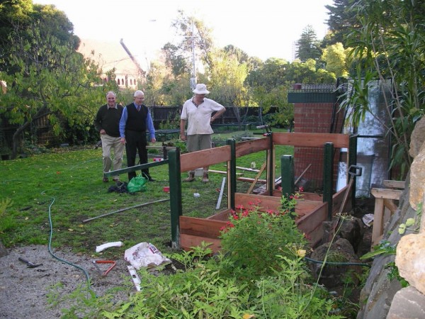 038 Archbishop Watson inspecting compost bins May 2004