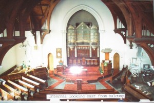 1980c 02 Cairns Memorial Church inside looking east from balcony