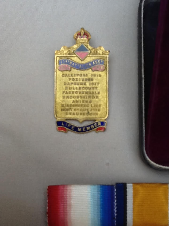 Tom Corrigan's medal detail