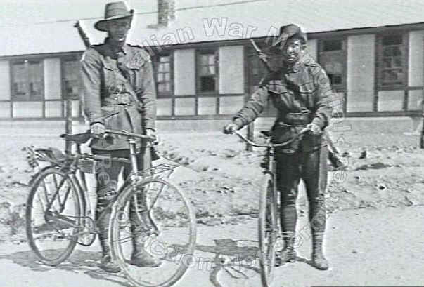 Two soldiers from 1st Australian Cyclists  Corps