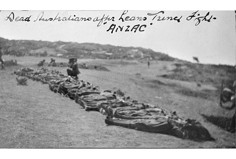 Dead Australian Soldiers, Leane's trench, Lone Pine, 1915