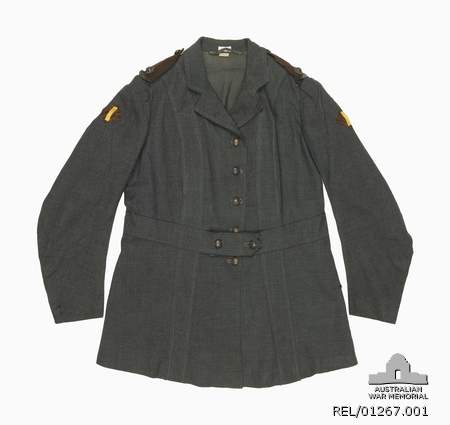 Norfolk jacket, AANS uniform of Eliza Rowan (AWM REL-01267.0)